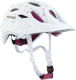 Alpina Carapax Jr. Fahrradhelm - White Polke Dots