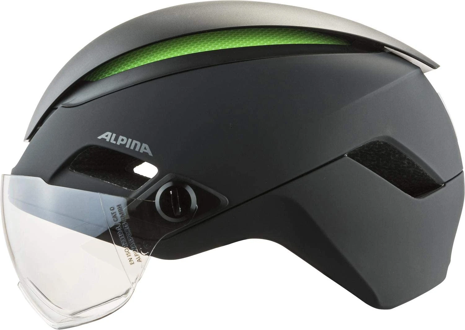 Alpina Altona M Visier-Fahrradhelm - Black Matt - Image 3