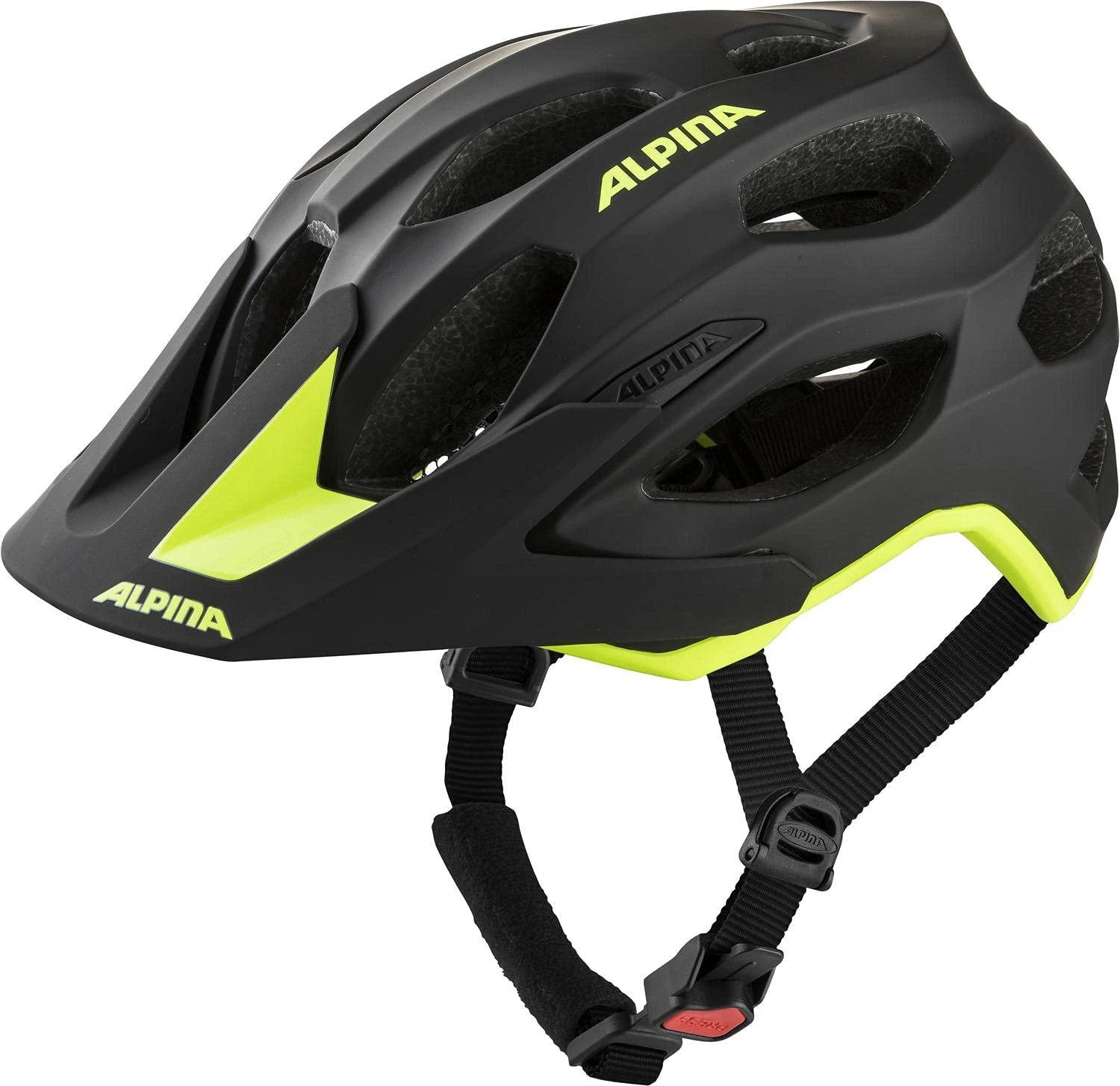 Alpina Carapax 2.0 Mountainbike Helm - Black Neon-yellow Matt