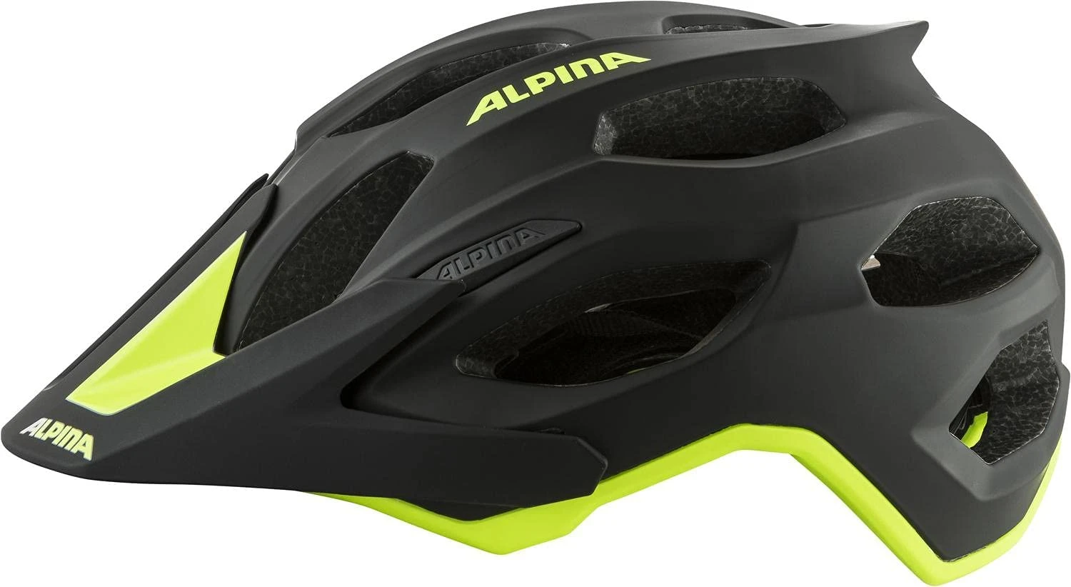 Alpina Carapax 2.0 Mountainbike Helm - Black Neon-yellow Matt - Image 3