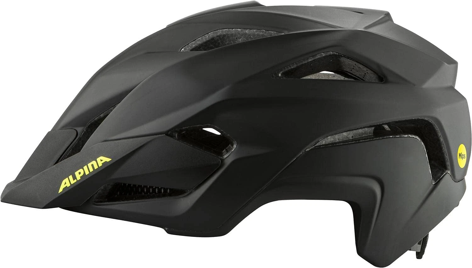 Alpina Stan Mips Fahrradhelm - Black Neon Yellow Mat - Image 3