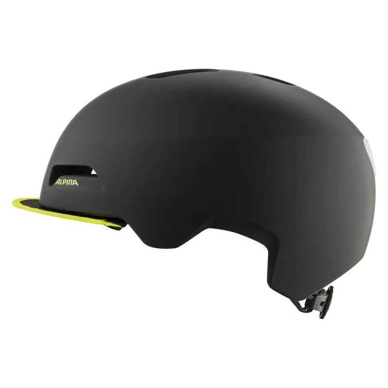 ALPINA City-Helm Brooklyn Schwarz/neongelb Matt